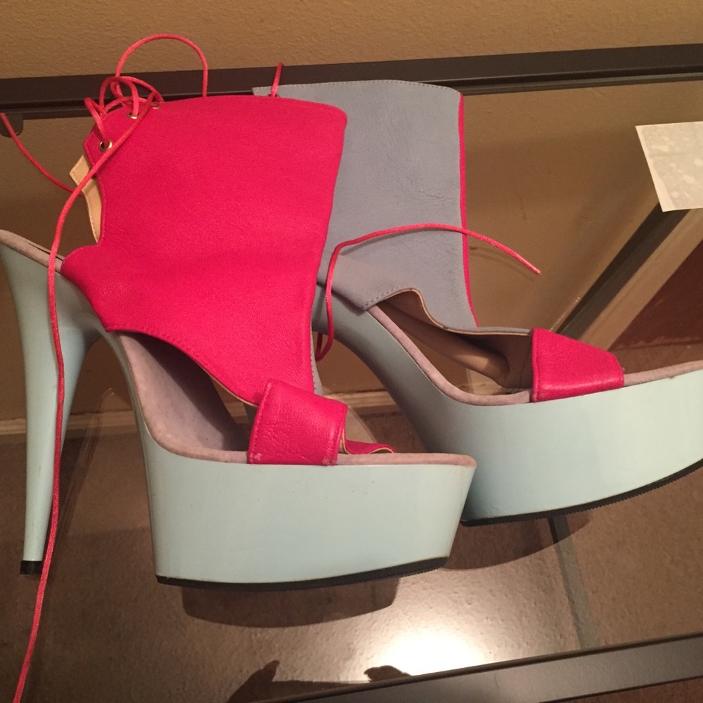6” leather Karo ankle heel
